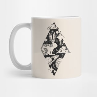 Moon Rabbit Rhombus 3 Mug